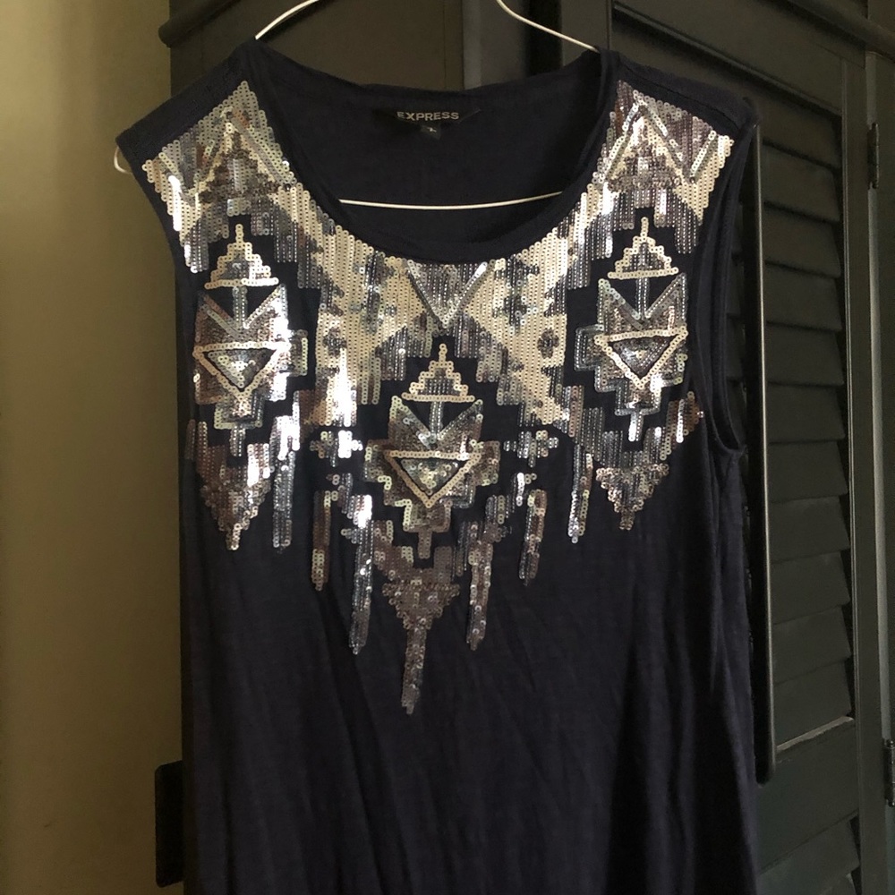 Sequined Maxi Dress with slit